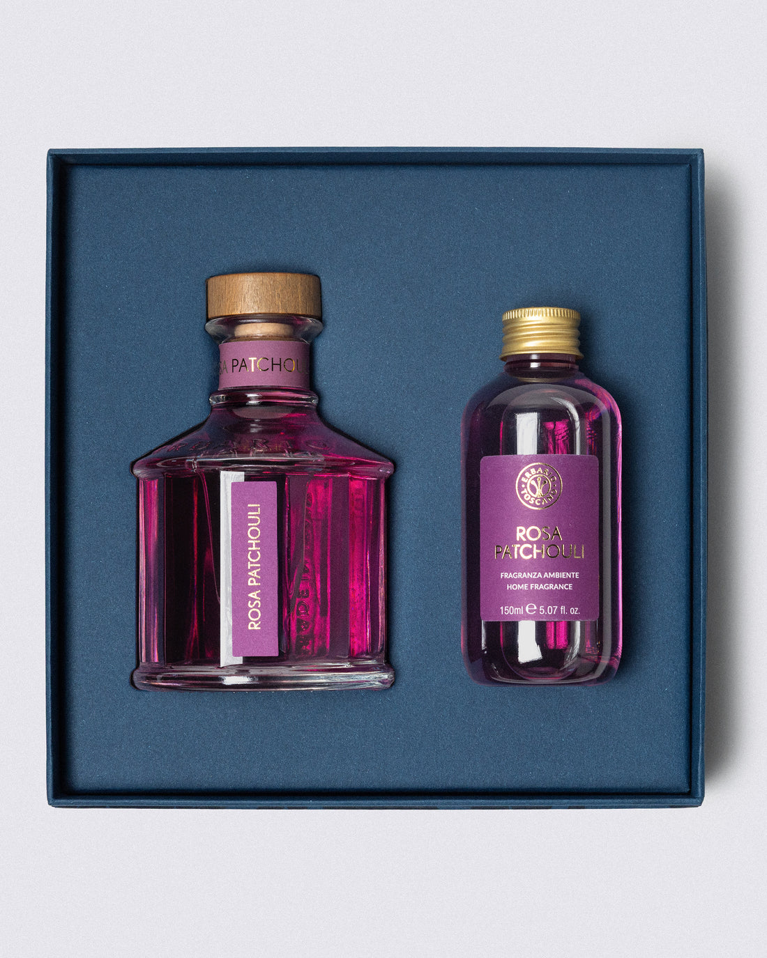 GESCHENKIDEE RAUMDUFT UND NACHFÜLLUNG ROSA PATCHOULI