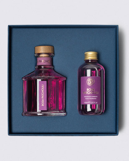 IDEA REGALO PROFUMATORE AMBIENTE E RICARICA ROSA PATCHOULI
